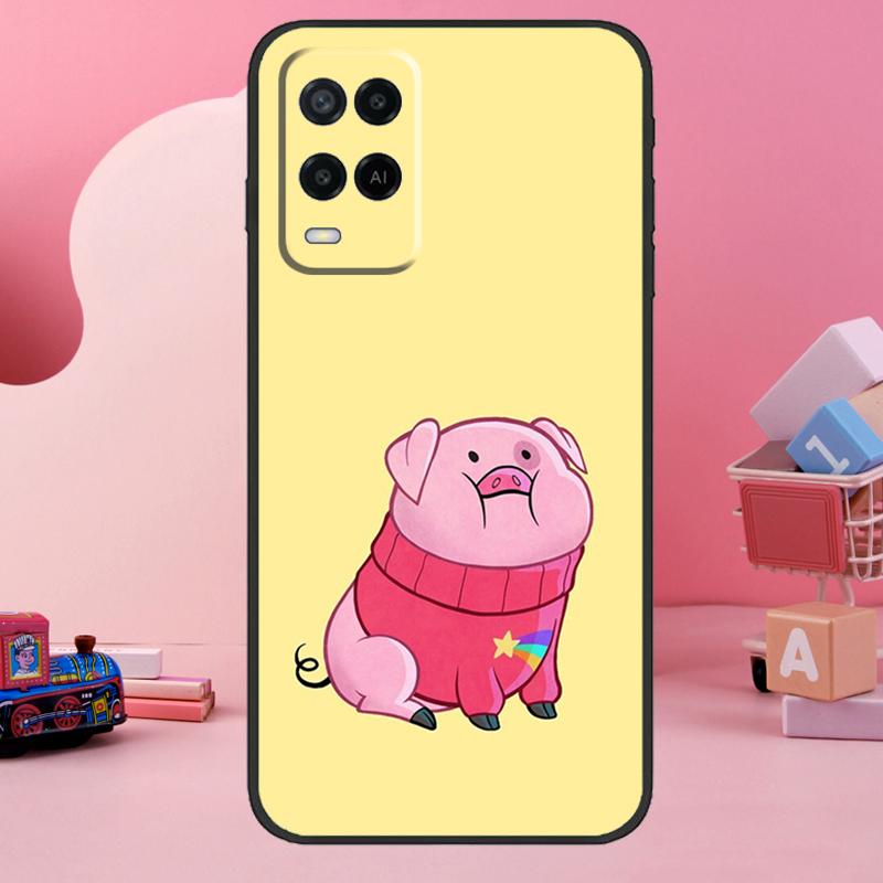 Милый РОЗОВЫЙ Kawai Чехол-Свинка Для Oppo A74 A94 A54 A17 A57 A77 A76 A16 A96 A18 A60 A80 A40 A38 A58 A78 A98 A15 A5 Pro