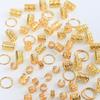 80pcs Metal Cuff Clips Dreadlocks Beads Dread Locks Hair Braid Tubes Hollow Out Hair Ring  Men