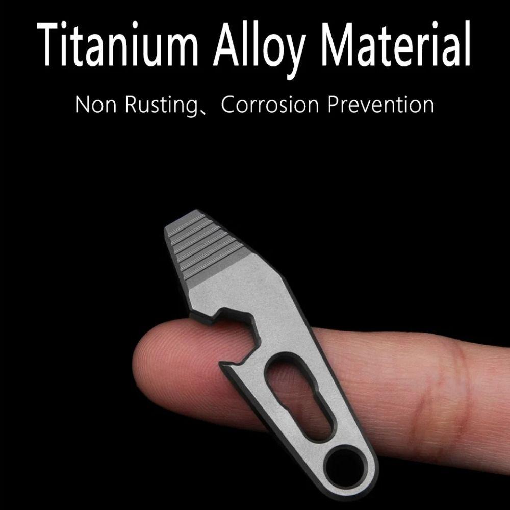 Wear-resistant Bottle Opener Titanium Zinc Zinc Alloy Keychain Pendant Hexagon Wrench Mini Pry Bar  Portable