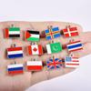 5 шт./Лот Эмалированные Подвески Флаги Разных Стран Для Изготовления Украшений Прямоугольные Подвески Серебристого Цвета Ручная Работа Материалы