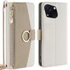 For itel A50C Case Mirror Wallet Leather Phone Cover with Chain Shoulder Strap