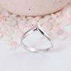 Minimalist Silver V-Shape Chevron Ring: Simple Sleek Design, Perfect for Stacking, Midi-finger, or Wedding Band Enhancer.