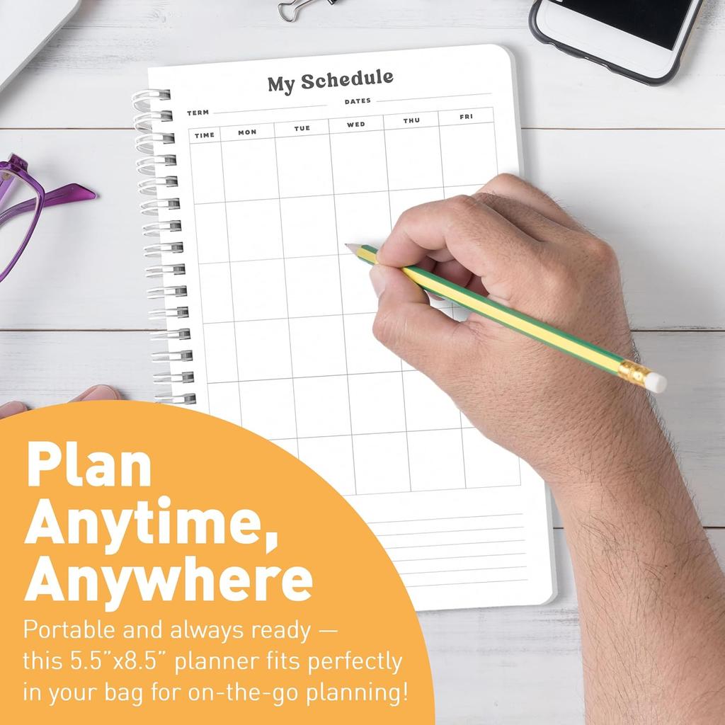 Академический планировщик Sweetzer & Orange 2025-2026 – Студенческий планировщик на август 2025 г. по июль 2026 г. – Еженедельный и ежемесячный разворот – Прочная обложка и наклейки