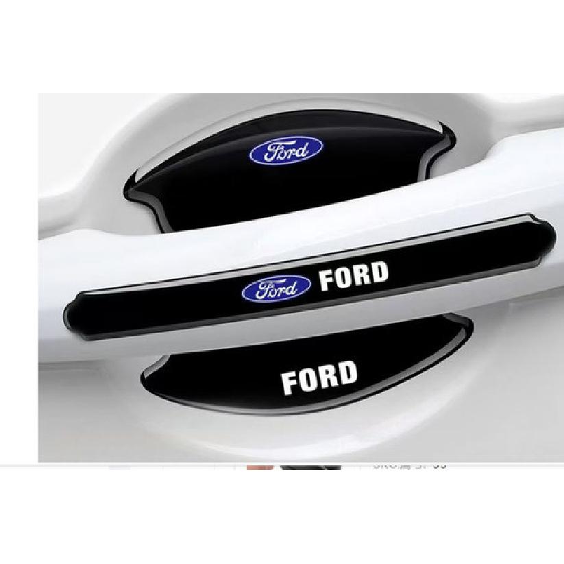 8pcs Black Car Door Handle Bowl Scratch Sticker Protector Film for Ford New