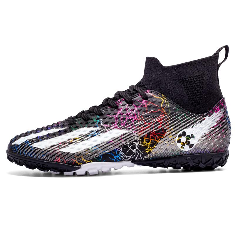 New Football Shoes Men's and Women's High-top Spikes Broken Nails Student Boys Training Game