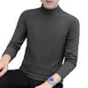 Half High Collar Long Sleeves Stretchy Men T-shirt Autumn Winter Double Sided Velvet Bottoming Business Top