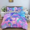 3D Psychedelic Mushroom Boho Mushroom Comfortable Duvet Quilt Cover Pillowcase Bedding Set Bedroom Decoration Home Textile