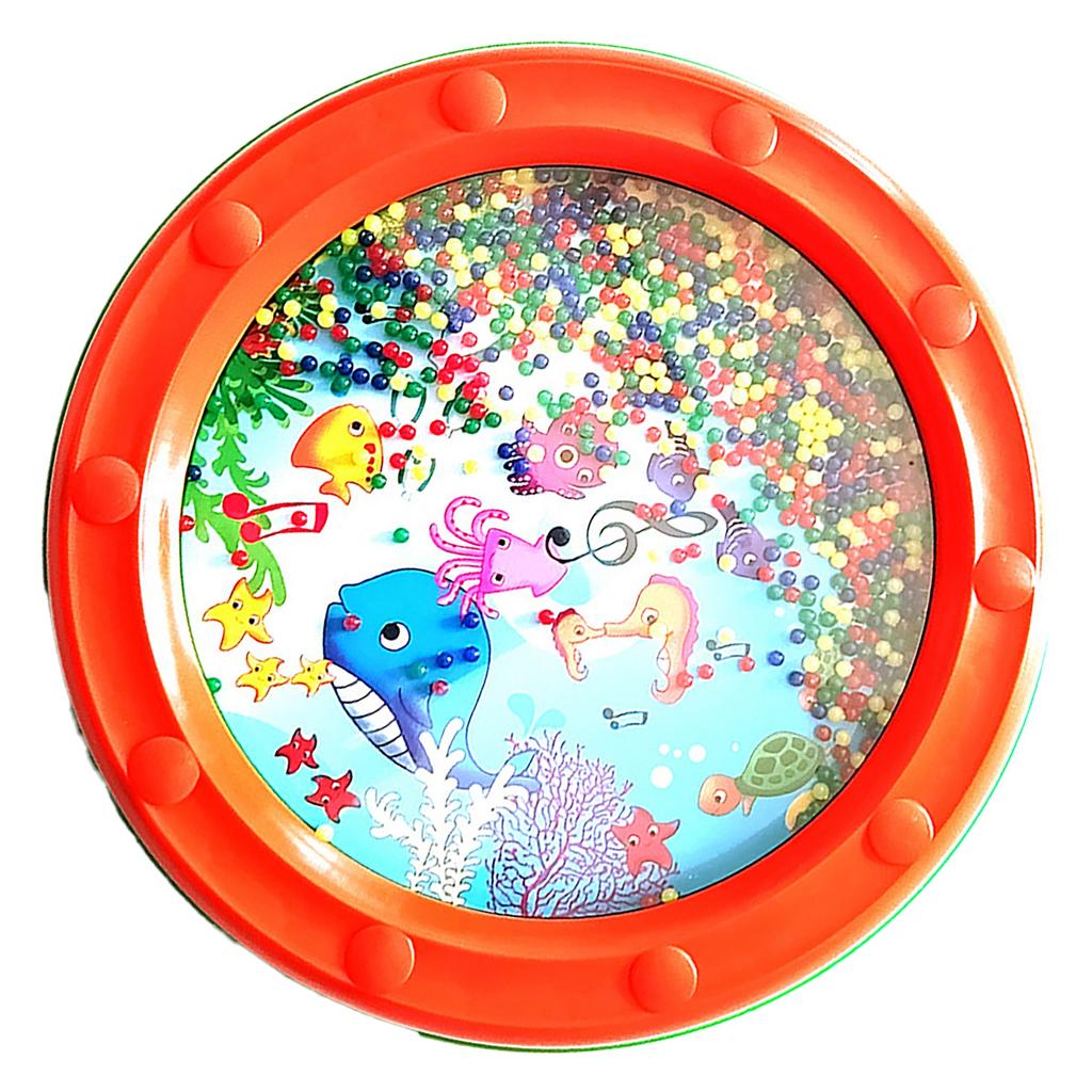 Wave Bead Ocean Drum Plastic Educational Gentle Ocean Sound Drum Percussion for Children Adults