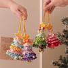 Plush Crochet Yarn Christmas Tree Ornaments - Small Hanging Decorations
