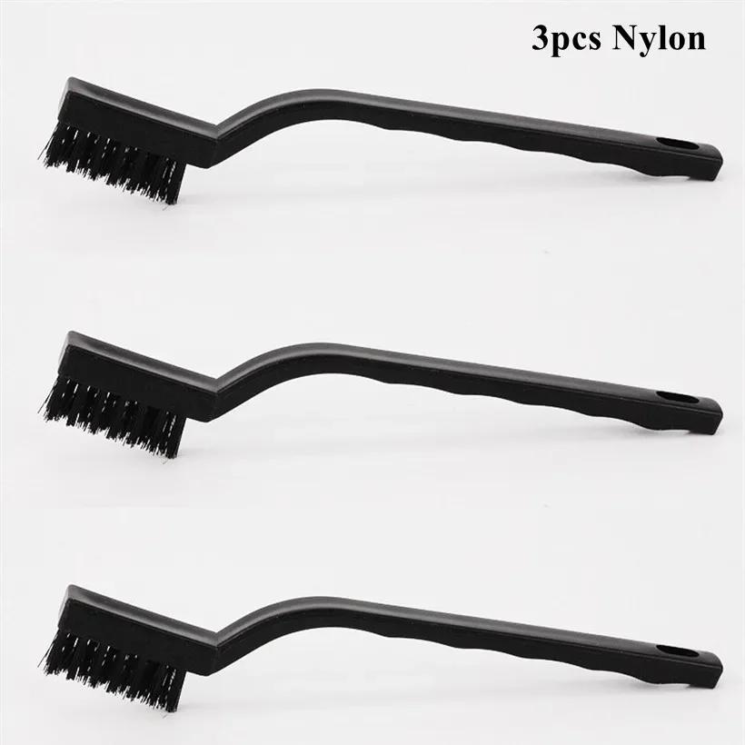 3 шт./набор Щетки из нержавеющей стали и медной проволоки для удаления ржавчины, полировки и детализации металла, 7 дюймов, зубная щетка, инструменты для чистки