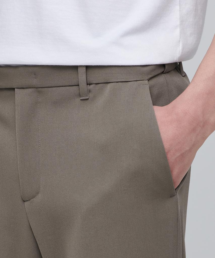 MUSINSA STANDARD Semi Bootcut Hidden Elastic Waist Slacks [Dusty Beige]