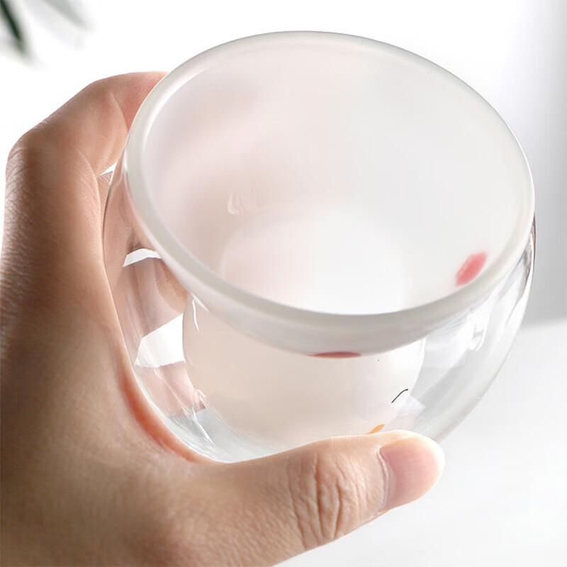 MULTIPOTENT Cute Bear Double-Wall Glass Mug