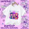 Детская футболка KPOP Охотники на демонов, свитшот с мультяшным принтом для девочек и мальчиков, повседневная одежда для малышей, мода для лета