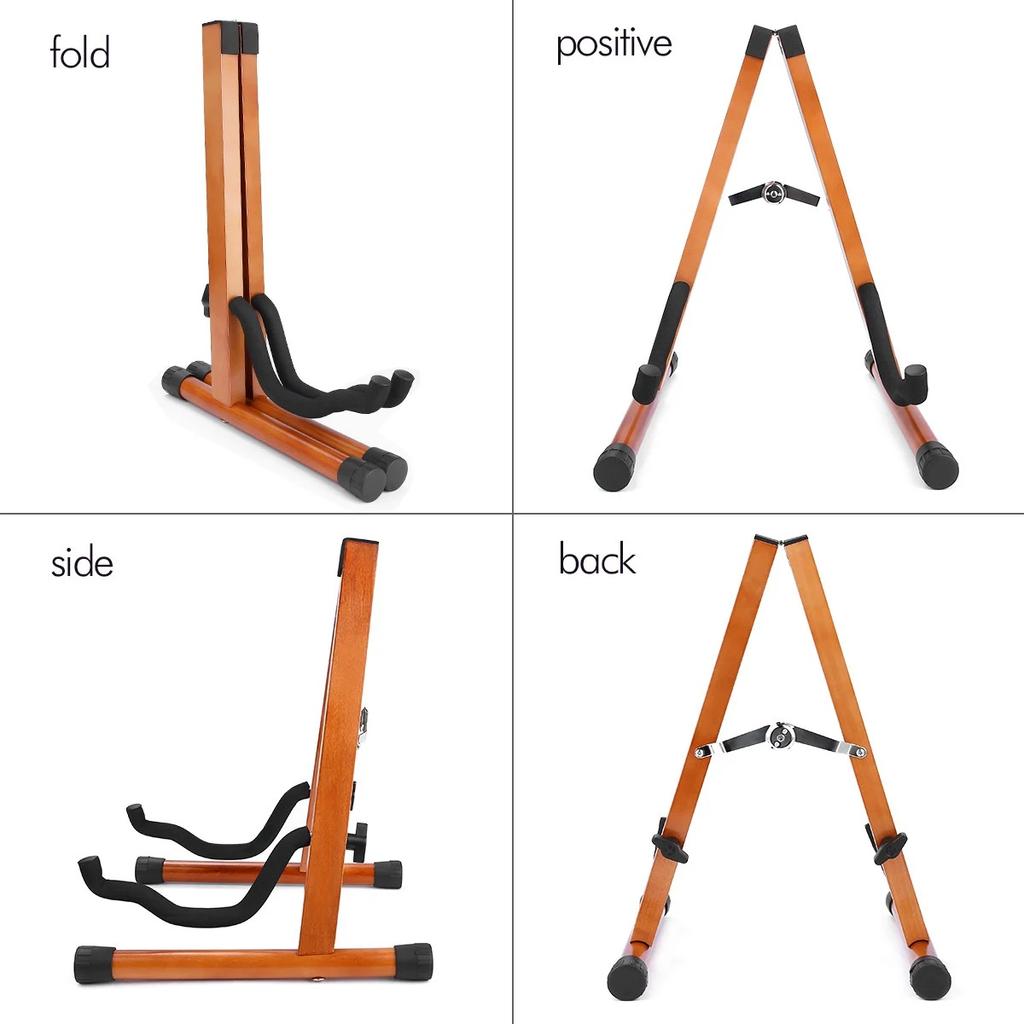 Портативная подставка для гитары из цельного дерева, съемный кронштейн для струнных инструментов из березы