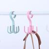 Storage Hook Cloth Rack Tie Holder Rotating Four-claw Hook Plastic Hanger Multifunction 4 Hook