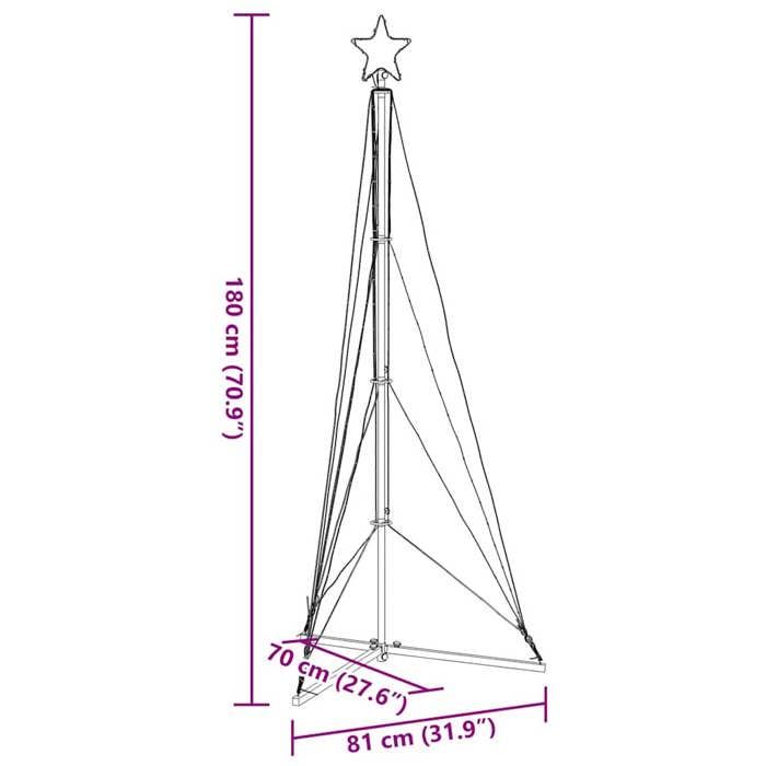 VidaXL LED Christmas Tree 363 LED Cool White 182 Cm, Christmas Light, LED Christmas Light, Outdoor Christmas Light, 4016409