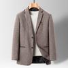 Мужской костюм весна и осень тонкий модный повседневный костюм не требующий глажки корейская версия облегающий маленький костюм мужской однобортный пиджак в стиле вестерн