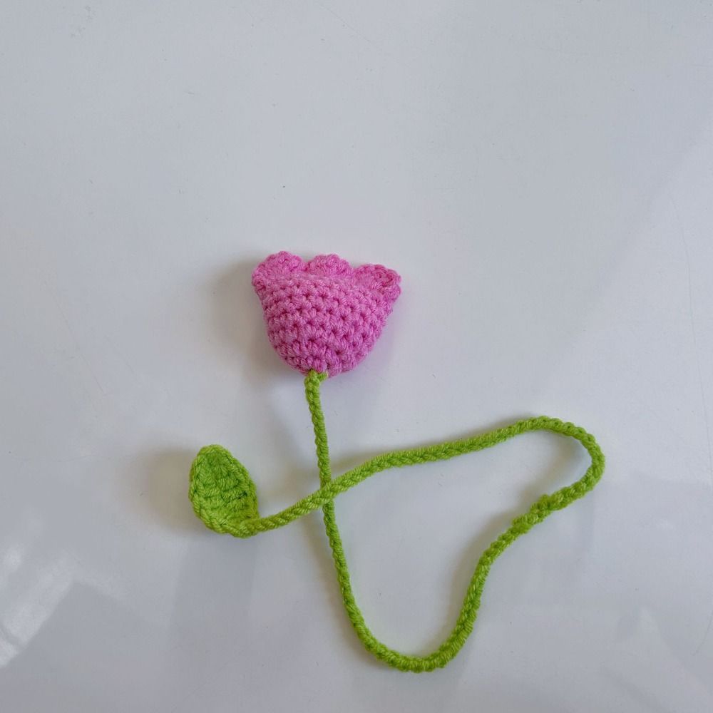 Daisy Flower Knitted Bookmark Handmade Crochet Book Marker Creative Floral Pendants Perfect Gift