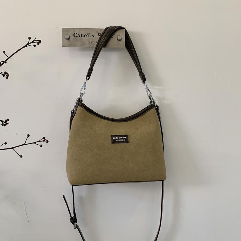 Ретро сумка женская осень и зима 2025 новая универсальная повседневная на плечо сумка-мессенджер популярная сумка-ведро в этом году