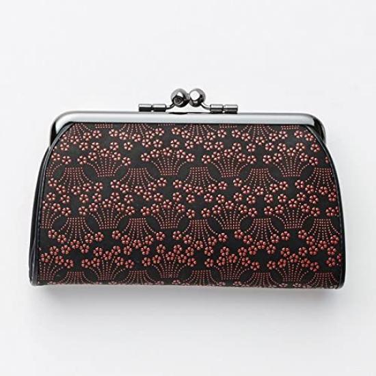 Кошелек из натуральной кожи, фон для монетницы x красный лак, Кошелек Kosakura Genuine Gamaguchi, чехол для монетницы из натуральной кожи, подарок для женщин, День уважения к пожилым людям