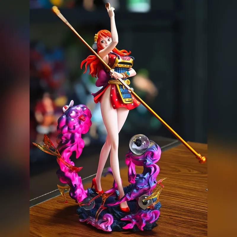 30 см One Piece Нами Аниме Фигурка Действия Модель для Корпуса ПК Украшение Периферия Подарок Автомобиль ПВХ Статуя Коллекционная Фигурка для Украшения Комнаты