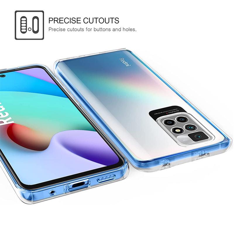 Двойной прозрачный чехол с поворотом на 360 градусов для Xiaomi Redmi Note 11 10 10S 9S 9 8T 8 Pro 11T 9T 9A Mi 11 Pro Ultra Poco M3 X3 NFC, силиконовый передний и задний полный чехол