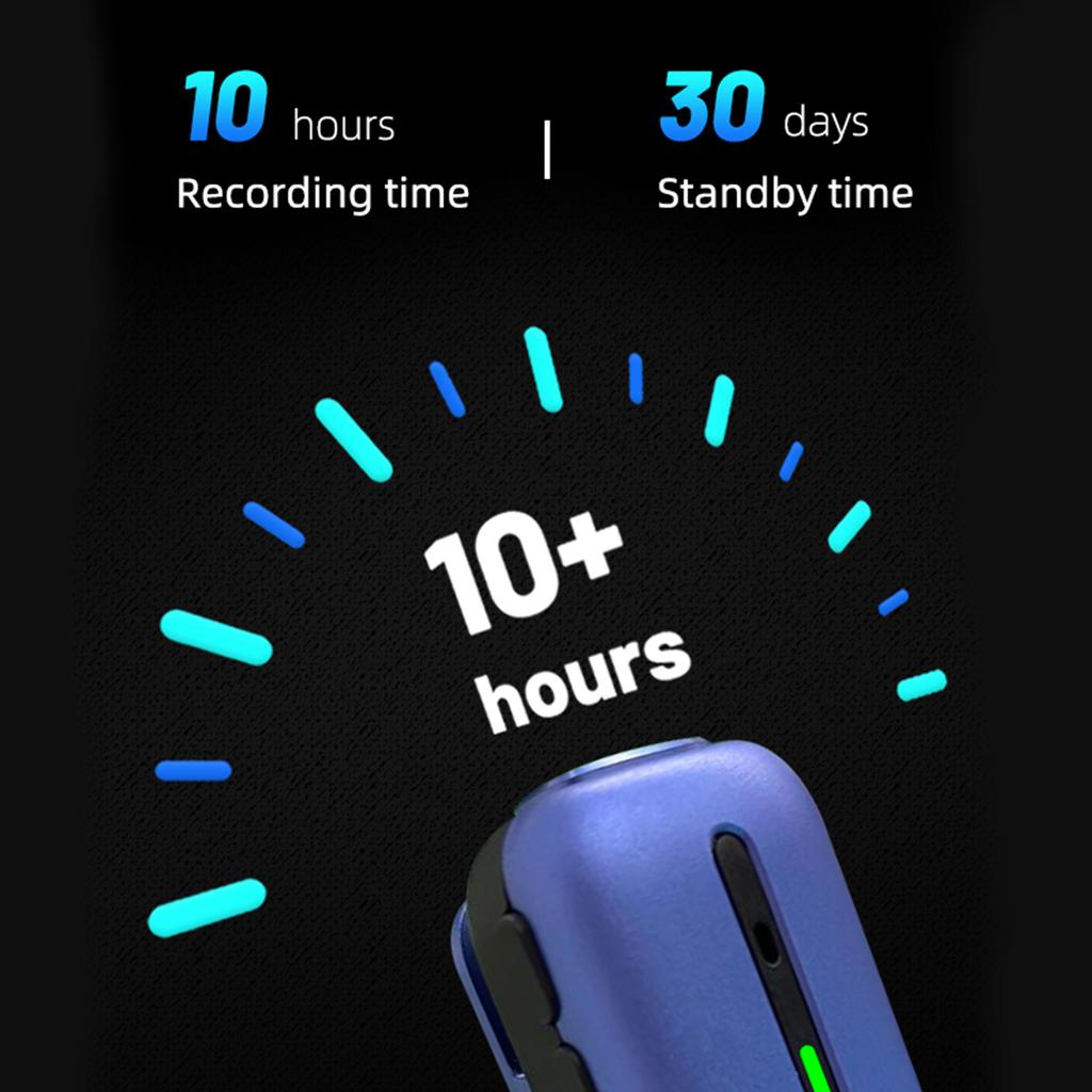 Мини-диктофон, цифровой аудиорекордер, 16 ГБ, с AI-транскрипцией и переводом в приложении в 38