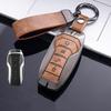 Leather Car Key Case Cover Remote Fob Holder Metal Keychain for BYD Song Plus Atto 3 Han EV Tang DM Qin Seal Dolphin Accessories