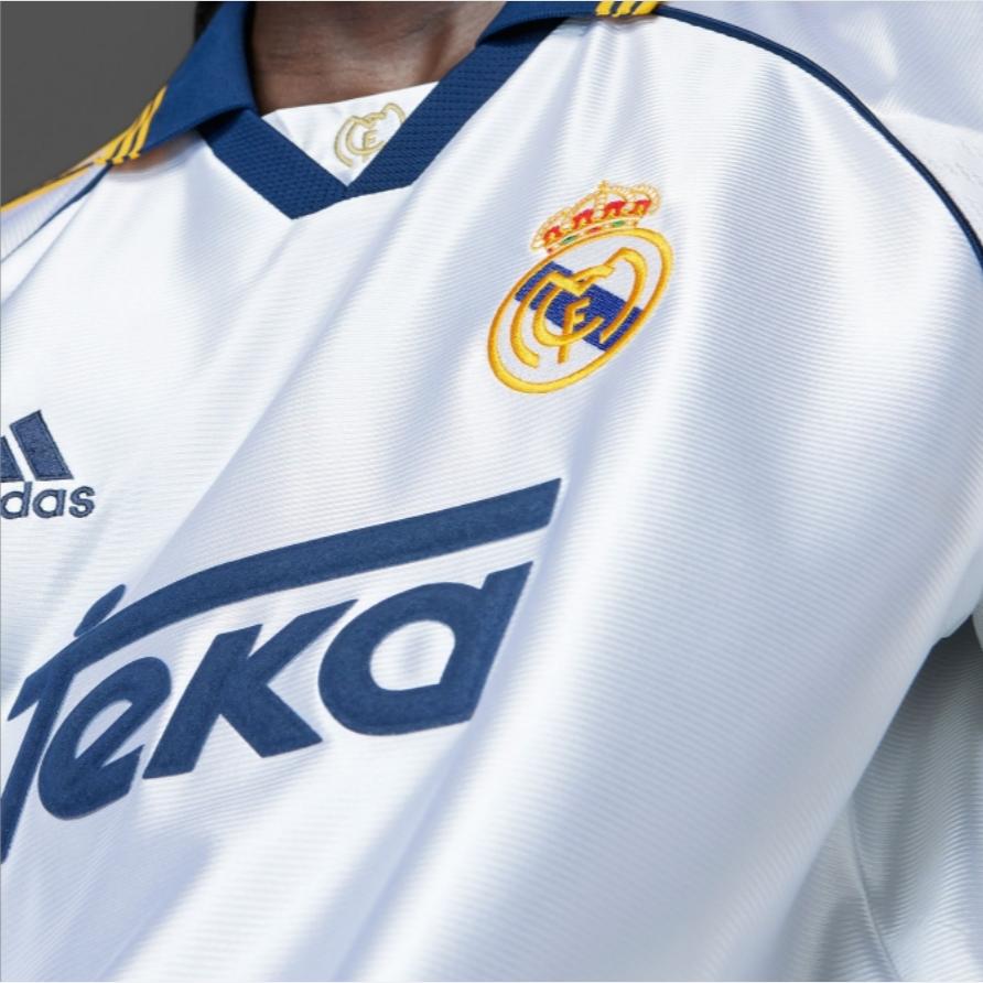 adidas Реал Мадрид 99/00 Домашняя футболка Белая Мужская Топы JJ3801