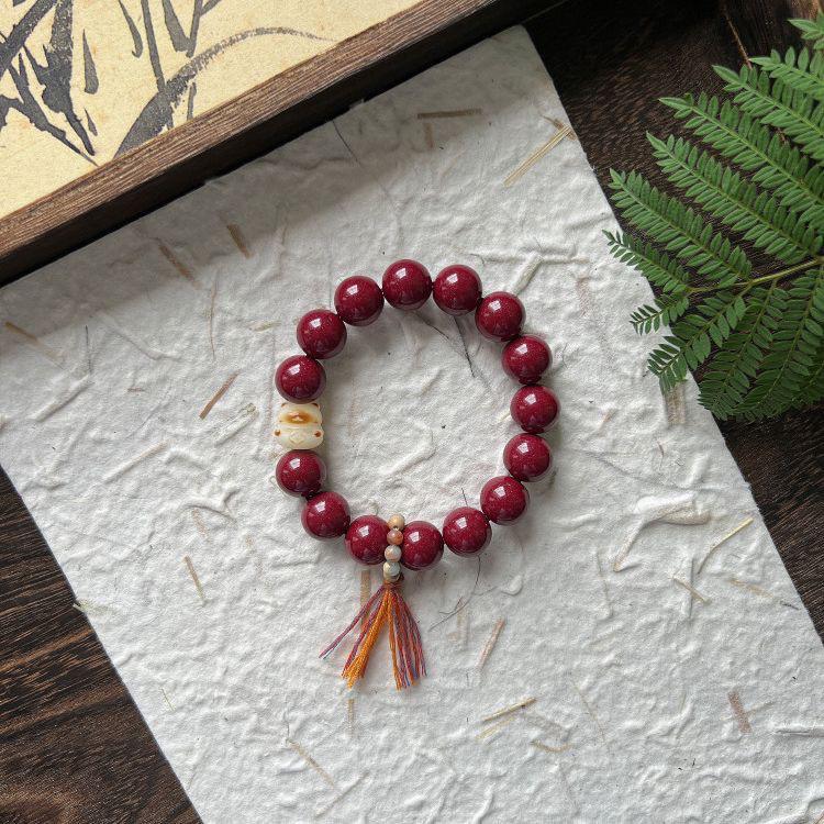 Очаровательный браслет с розовыми кристаллами и цветочным узором - Мечтательный подарок в придворном стиле для девушки