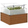VidaXL Garden Planter with Weatherproof Steel Greenhouse, Planter, Patio Planter, Apple Planter 4008962