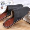 Men Slippers Luxury Home Slippers Cow Leather Indoor Slides Flip Flops Flat Shoes for Summer