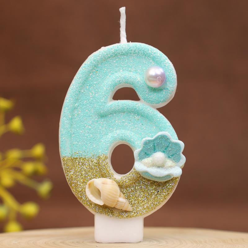 Numbers Birthday Candles Beach Ocean Birthday Cake Party Decoration Candles 1st Birthday