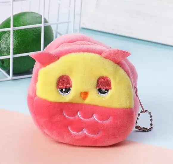 Women's Cute Coin Wallet Cartoon Soft Plush Small Coin Purse Bag for Women Penguin Animal Zippper Coin Money Card Purses Cases