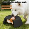 Собачья жидкая миска-лизалка Безопасная миска-медленное кормление Игрушка-лизалка Непроливающаяся миска для жидкого лакомства Кормушка для собак Миска для щенков с перекатывающимся шариком для собак Пищевая добавка