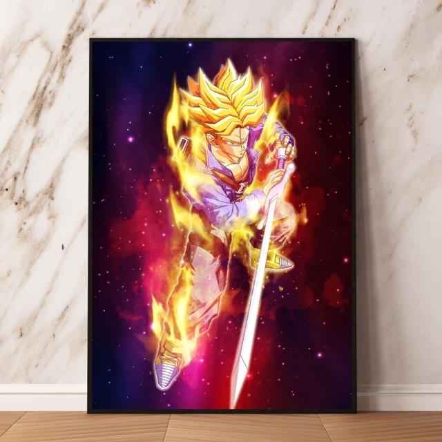 Картина на холсте, настенная живопись, Жемчуг Дракона, украшение в виде карот, картина для комнаты, дома, подарок, картина