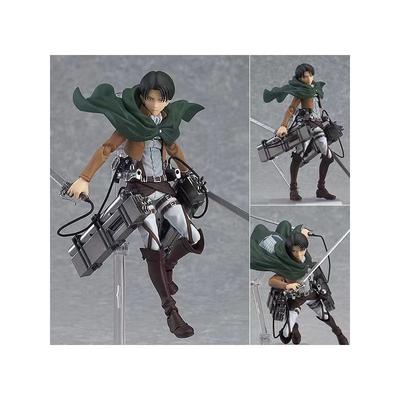 В наличии Оригинальный Maxfactory Figma Атака Титанов Леви №213 Аккерман Атака Титанов Аниме Фигурки для Коллекционирования