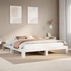 VidaXL Bed Frames Without Mattress White 200x200 Cm Solid Pine Wood 3308727
