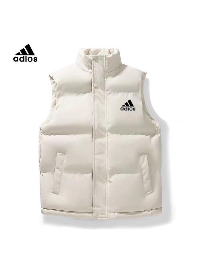 Unisex Plus Size Stand Collar Winter Fashion Printed Down Cotton Vest Jacket