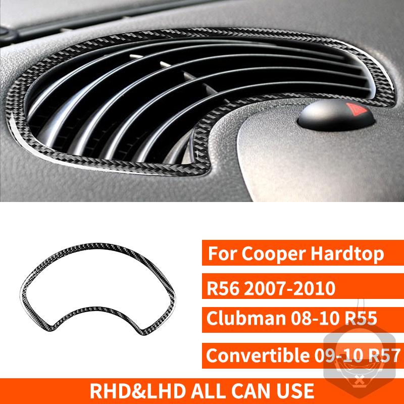For Mini Cooper R56 R55 R57 2007-2010 Real Carbon Fiber Sticker Radio Control Shift Lift Panel Car ide Decorative Accessories
