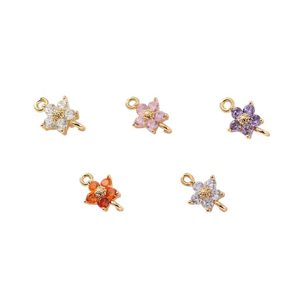 Ожерелье с подвеской в виде цветка из циркония, сделай сам, изящные подвески, ювелирные изделия, рукоделие, фурнитура для заколки, браслета, броши