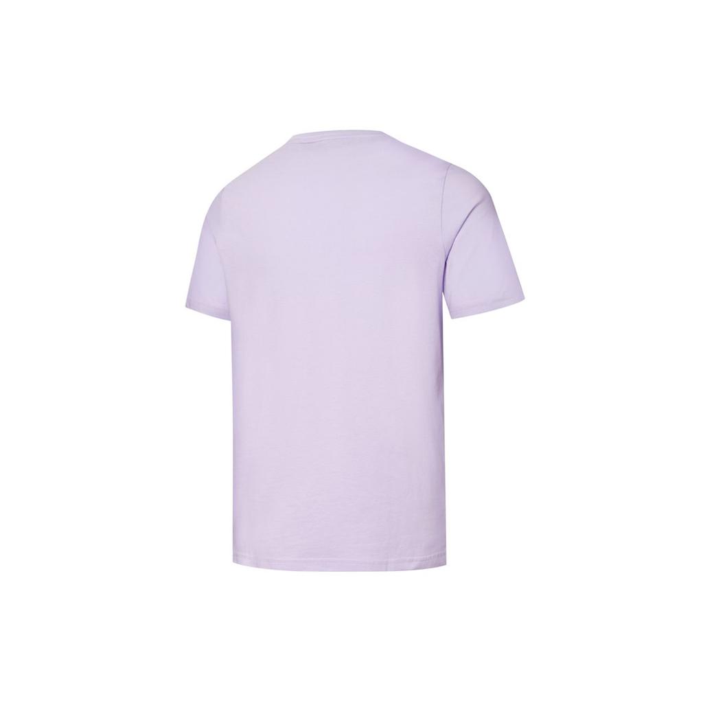 PUMA T Shirts Men's Light Purple Crew Neck Moderate Straight Fit 532612-16