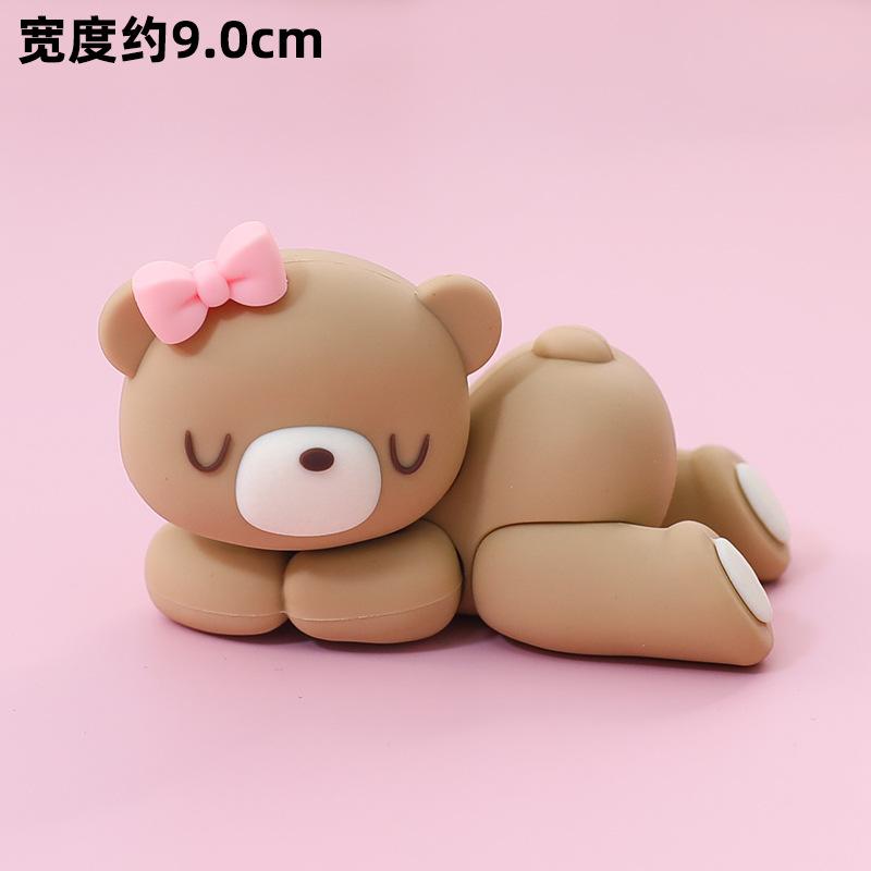 Pink Blue Bear Cake Decorations Mini Bear Figurine cake toppers for baby shower Boy Girl First Birthday Party Decorations Kids