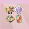 Charming Colorful Alloy Brooch Featuring Adorable Cartoon Characters For Winter 2024