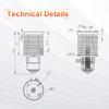 Комплект Trianglelab TD6S Hotend с керамическим нагревательным кольцом + сопло V6, совместимое с 3D-принтером Voro