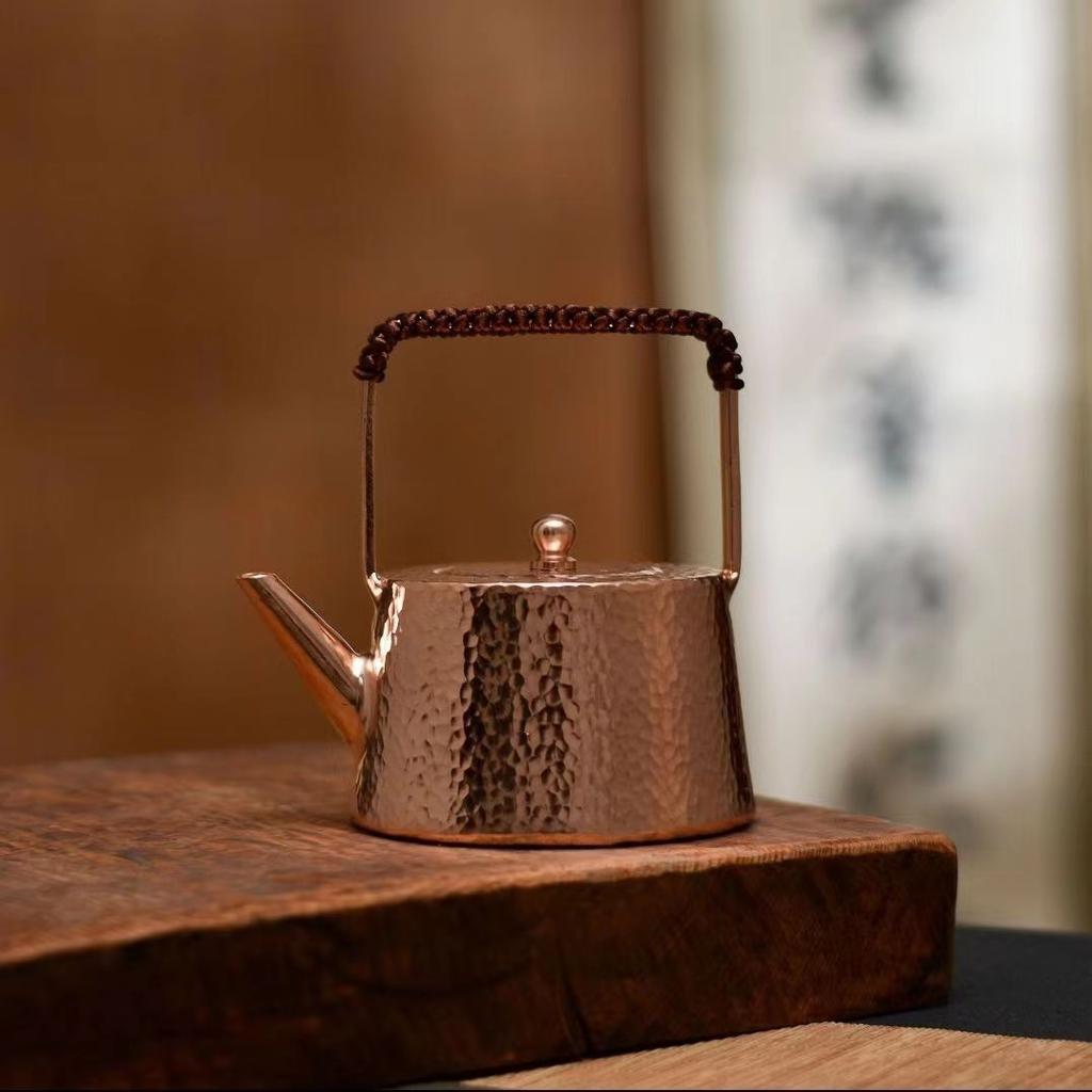 Handmade Vintage Thickening Copper Pot Pure Copper Teapot Lifting Handle Teapot Boiling Water Copper Pot