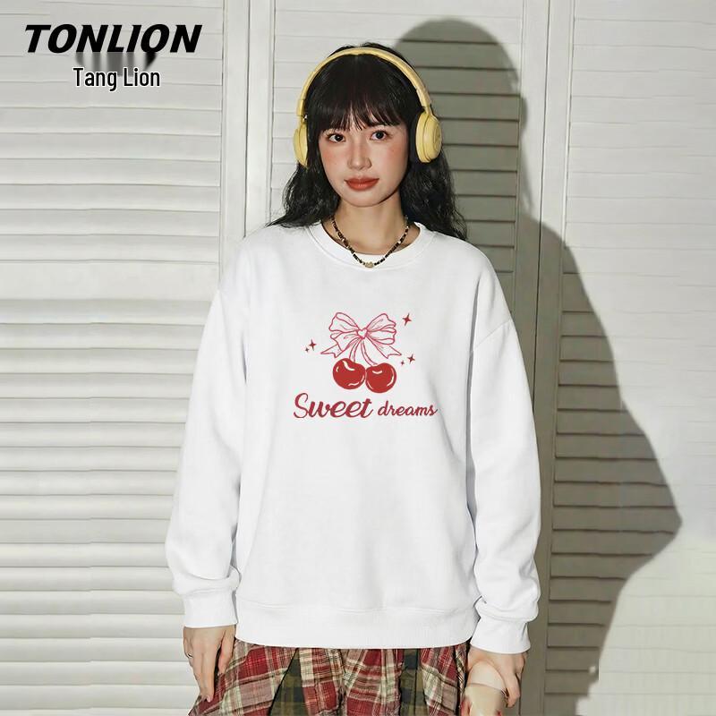 Женская толстовка TonLion с круглым вырезом и принтом бабочек и букв