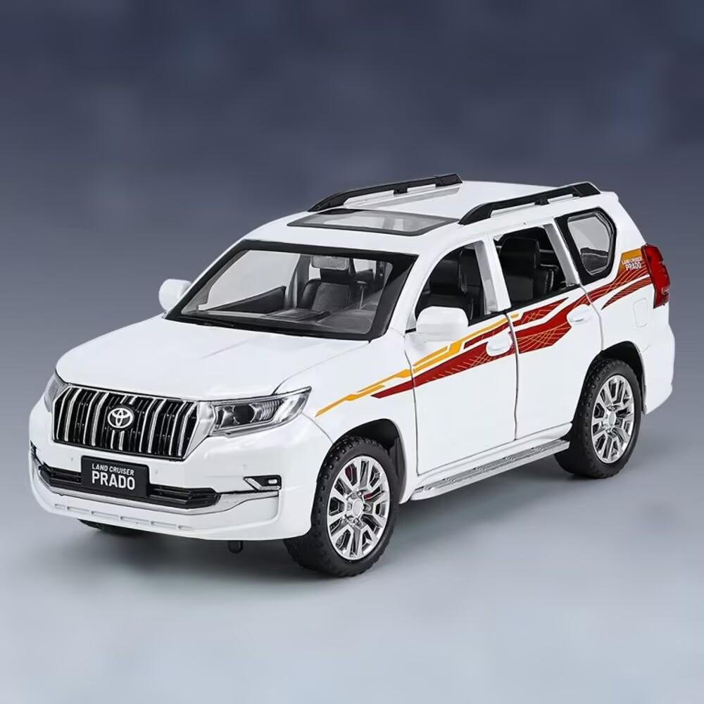 HAOCHI 1/24 Toyota PRADO Land Cruiser Внедорожник Сплав Модель автомобиля Литой Металл Внедорожник Модель автомобиля Звук Свет Детская Игрушка Подарок