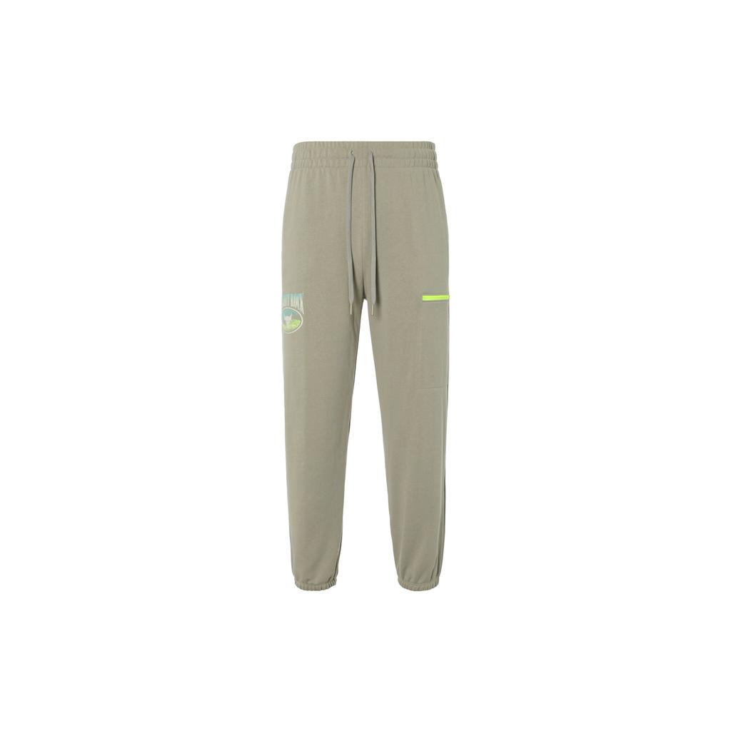 Under Armour Pjt Rock Hw Terry Letter Print Drawstring Mid Waist Cuffs Casual Брюки женские брюки Хаки 1383305-203