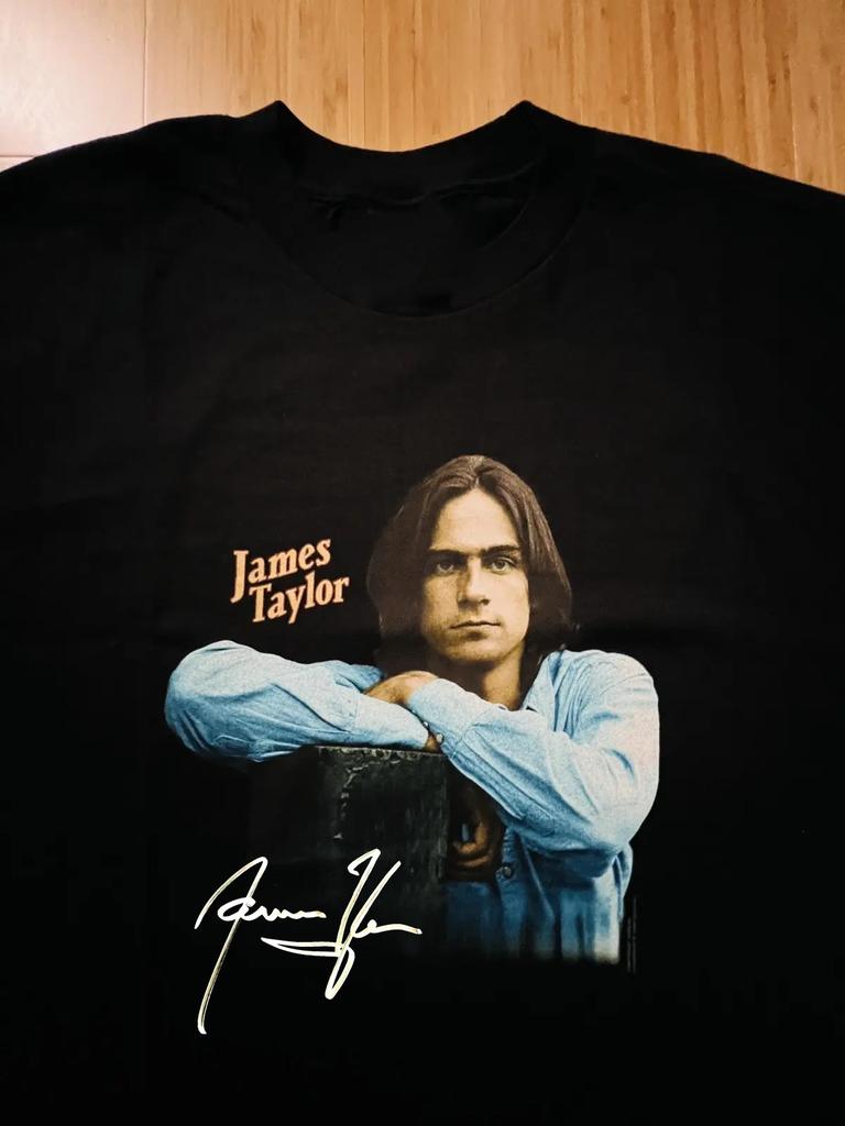 Vintage James Taylor tour Signature Short Sleeve Black All Size Shirt OB977